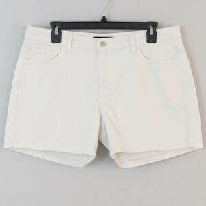 LEVI'S 515 CASUAL EVERYDAY SUMMER ESSENTIAL WHITE DENIM MIDI SHORTS SIZE 12